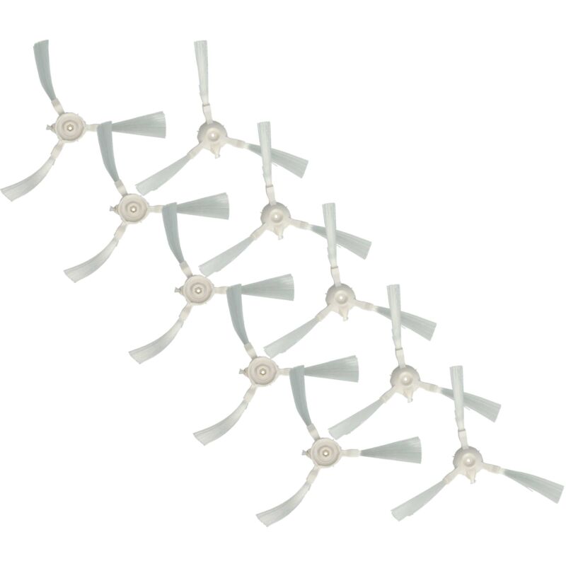 10x Rundbürste kompatibel mit Rowenta X-plorer Serie 40 Total Care Connect RR7275 Saugroboter - 10x Seitenbürsten, Bürstenset - Vhbw