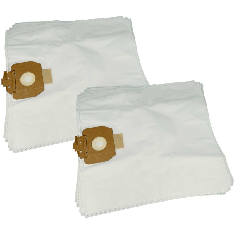 10x Staubbeutel kompatibel mit Cleanfix S10, s 10 Plus Hepa, S10 Plus Staubsauger - Mikrovlies, 43cm x 41cm Weiß - Vhbw