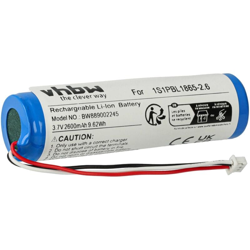 Akku Ersatz für Philips 1S1PBL1865-2.6 für Babyphone Babytalker (2600 mAh, 3,7 v, Li-Ion) - Vhbw