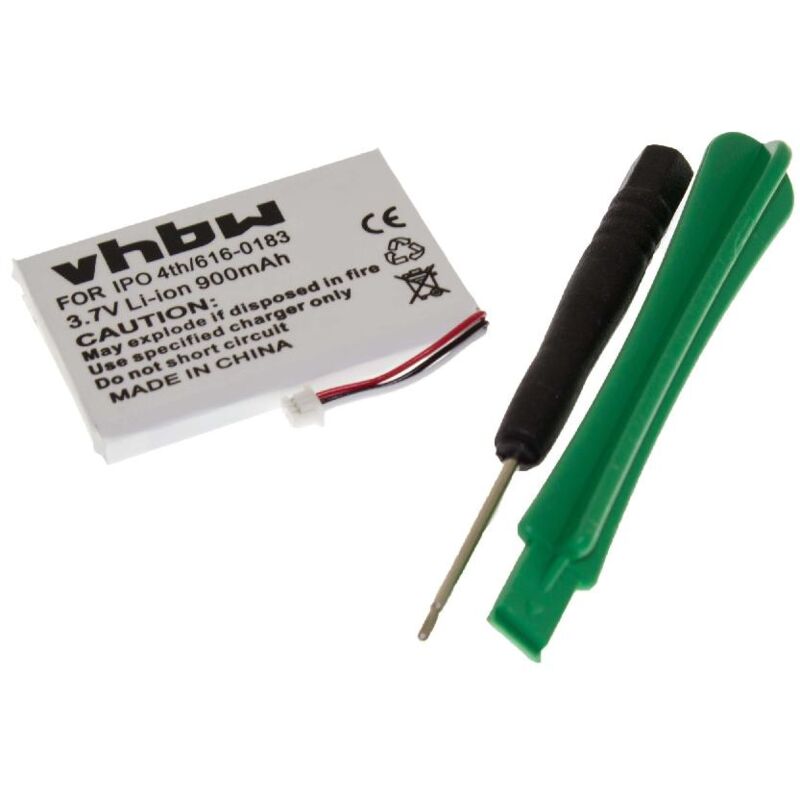 Vhbw - 1x Akku kompatibel mit Apple iPod Photo 60GB M9830KH/A, 60GB M9830J/A MP3-Player Musik Player (900 mAh, 3,7 v, Li-Ion)