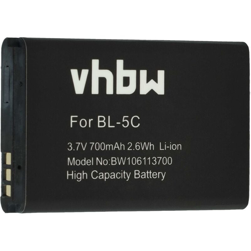 Vhbw - 1x Akku kompatibel mit Route 66 gps Bluetooth gps Empfänger (700 mAh, 3,7 v, Li-Ion)
