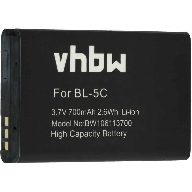 Vhbw - 1x Akku kompatibel mit Royal Digital BS4100 bt gps Bluetooth gps Empfänger (700 mAh, 3,7 v, Li-Ion)