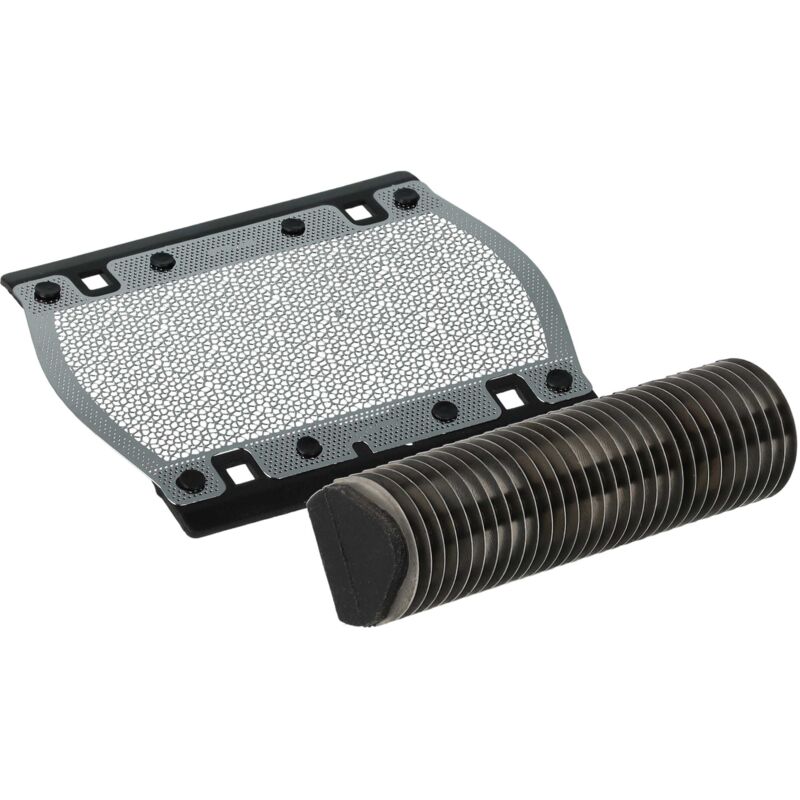 Vhbw - 1x Klingenblock, 1x Scherblatt kompatibel mit Braun M-60r, M-90, P50, P60, P40, P70, P80 Rasierer - Kombipack Schwarz Silber