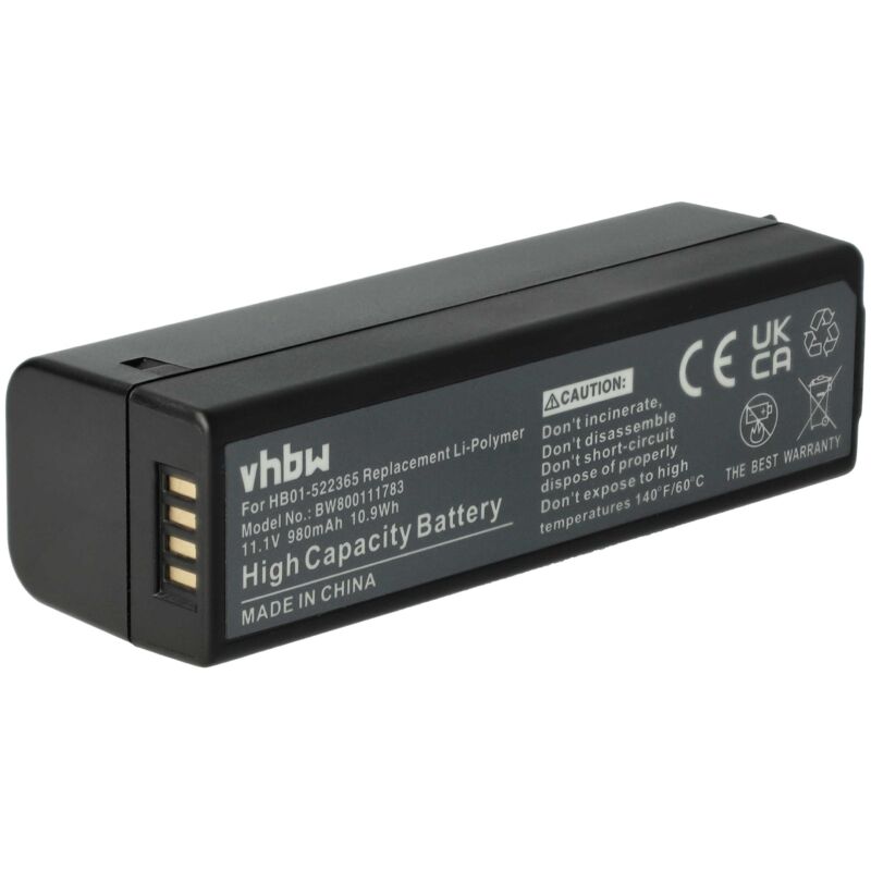 vhbw Akku kompatibel mit DJI Zenmuse X3, Osmo Handheld 4K Camera, Osmo, Zenmuse X5R, Zenmuse X5 Kamera (980 mAh, 11,1 V, Li-Polymer)