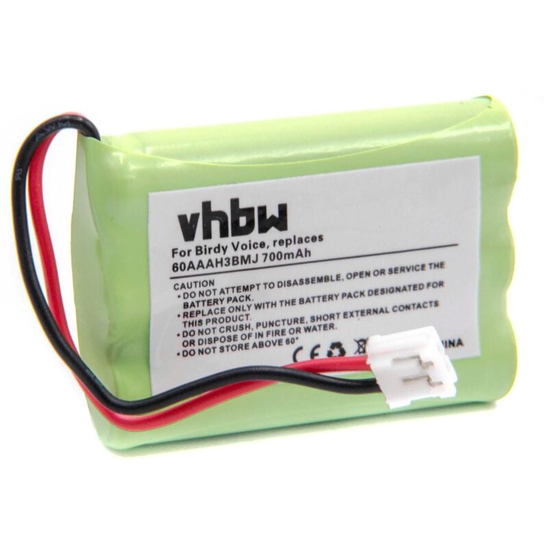 Vhbw - Akku kompatibel mit Sony 6877, 6879, 6872, 6873, 6889, 6882, 6885, 6866, 6870, 6861, 6862 schnurlos Festnetz Telefon (700 mAh, 3,6 v, NiMH)