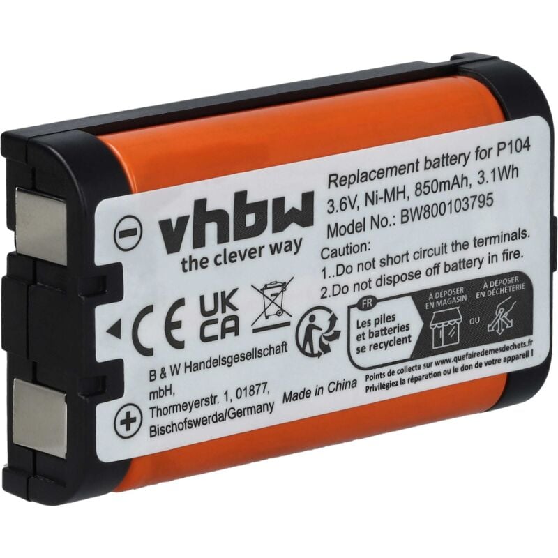 Vhbw - Akku Ersatz für L26411, TL86411, TL96411 schnurlos Festnetz Telefon (850mAh, 3,6V, NiMH)