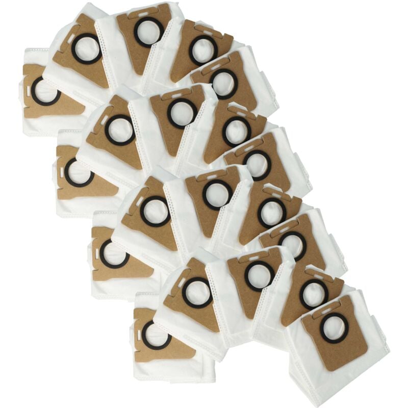 vhbw 20x Staubbeutel kompatibel mit Dreame DreameBot L20 Ultra Complete Saugroboter - Beutel für die Absaugstation