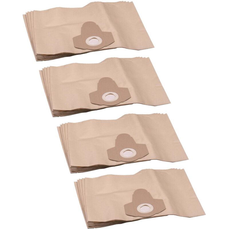vhbw 20x Staubbeutel kompatibel mit Fadi Dry 20, Carpenett 30, Hydro 30, Hydro 20, 90, 50 Staubsauger - 31,5cm x 19cm braun