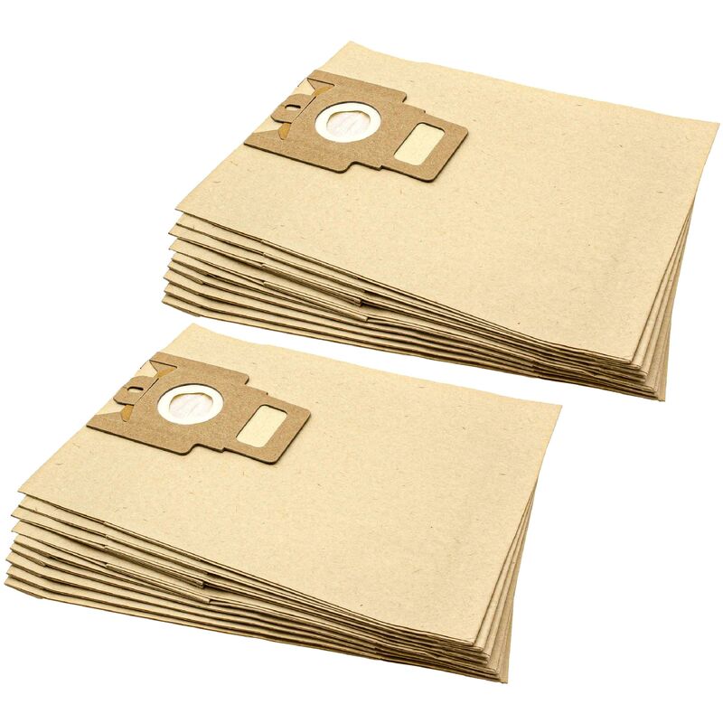 20x Staubsaugerbeutel kompatibel mit Miele Cosmos, Crystal, De Luxe, Crystal S524 Staubsauger - Papier, 28,5cm x 22cm, Sandfarben - Vhbw