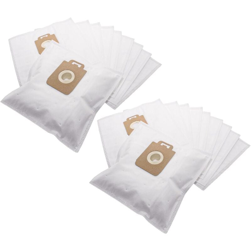 vhbw 20x Staubsaugerbeutel kompatibel mit Volta Maxismus, JetMaxx, Essensio, Control, AirMax Staubsauger - Mikrovlies, 32cm x 19cm Weiß