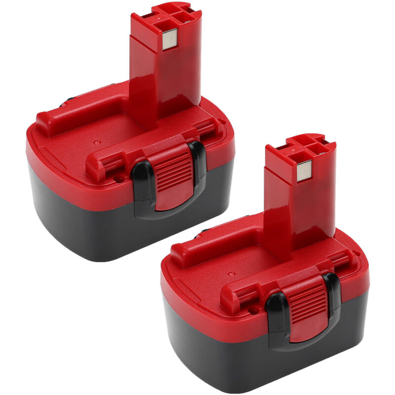 vhbw 2x Akku kompatibel mit Bosch PSR 140, PSR 14.4/N, PSR 14.4VE-2(/B), PSR 14.4, PSR 14.4-2 Werkzeug (2500 mAh, NiMH, 14,4 V)