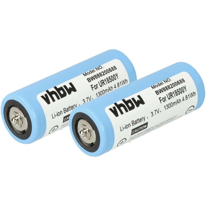 Vhbw - 2x Akku kompatibel mit Braun Series 7 720 (5674, 720 5695), 720, 5697, 720-3, 730 Rasierer (1300 mAh, 3,7 v, Li-Ion)