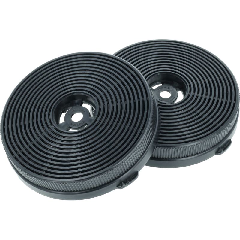 2x Aktivkohlefilter kompatibel mit Klarstein Zarah, Zelda, Balzac, Aurica, Aurora Eco, Contempo, Contempo Neo Dunstabzugshaube - 13,3 cm - Vhbw