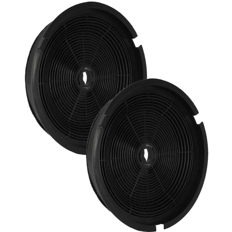 vhbw 2x Aktivkohlefilter kompatibel mit Zanker SLIM 902 MSBWN, SLIM 902 MSWH, SLIM 902 MWH, SLIM 902 MSBK Dunstabzugshaube - 19 cm