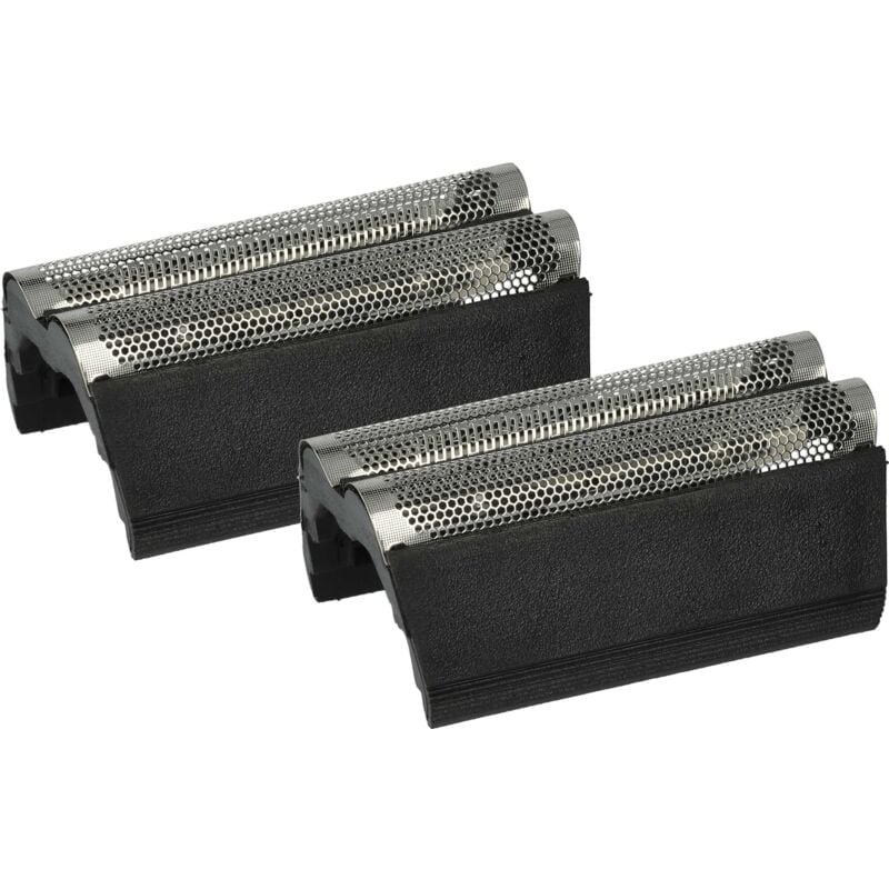 vhbw 2x Doppelscherfolie kompatibel mit Braun 4515, 4509, 4510, 4505, 4508, 4503, 4504 Elektrorasierer + Rahmen, silber/dunkelgrau