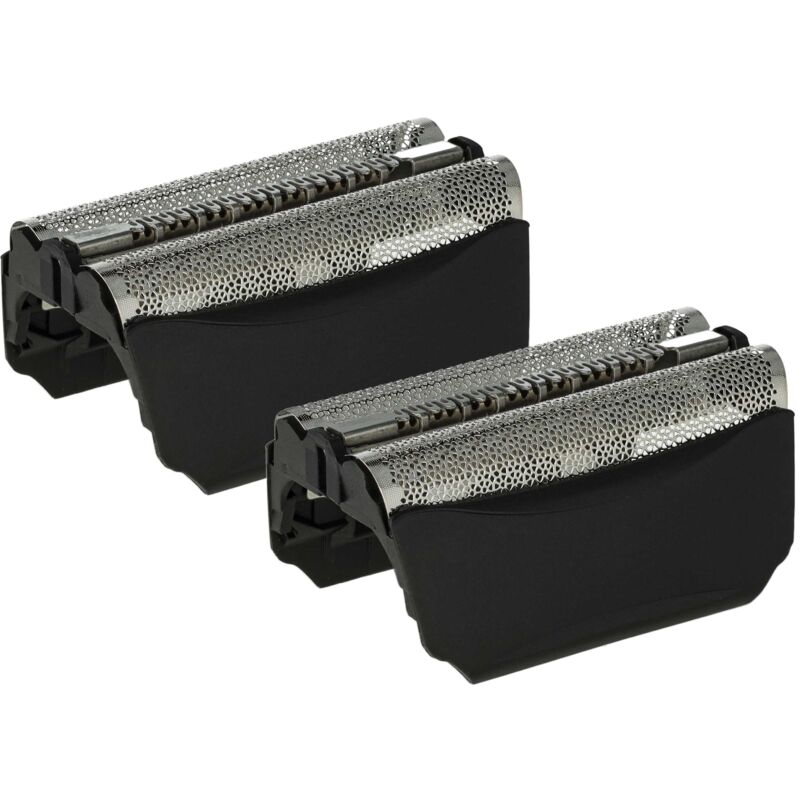 2x Doppelscherfolie kompatibel mit Braun 8991, 8998, 8986, 8987, 8990, 8995, 8975, 8985 Elektrorasierer + Rahmen, schwarz - Vhbw