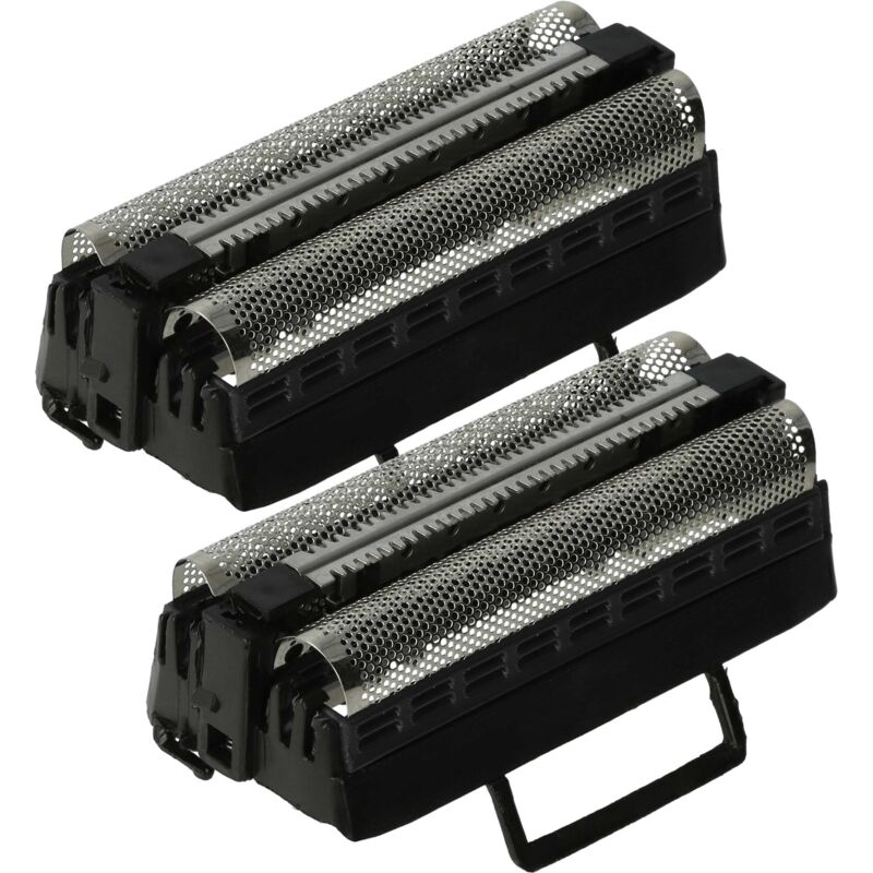 2x Doppelscherfolie kompatibel mit Lloyds T39.1 Elektrorasierer + Rahmen, schwarz/silber - Vhbw