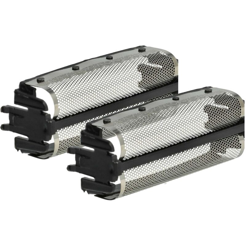 Vhbw - 2x Doppelscherfolie kompatibel mit Remington DA757, DF40, DA767, DF30, DA57, DF10, DF20 Elektrorasierer + Rahmen, schwarz