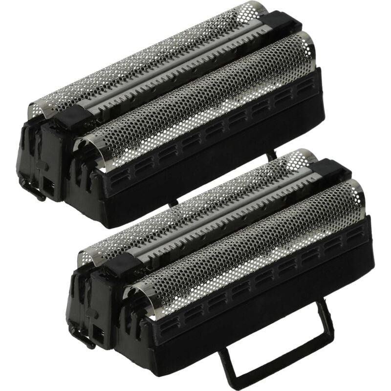 2x Doppelscherfolie kompatibel mit Remington RS7876, RS7866, RS7868, RS7830, RS7832 Elektrorasierer + Rahmen, schwarz/silber - Vhbw