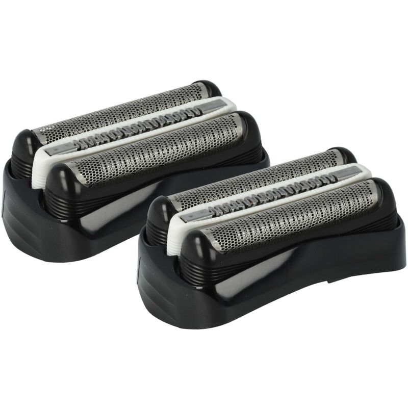 2x Ersatz-Scherköpfe kompatibel mit Braun cruZer clean 5, 6 Elektrorasierer, Schwarz - Vhbw