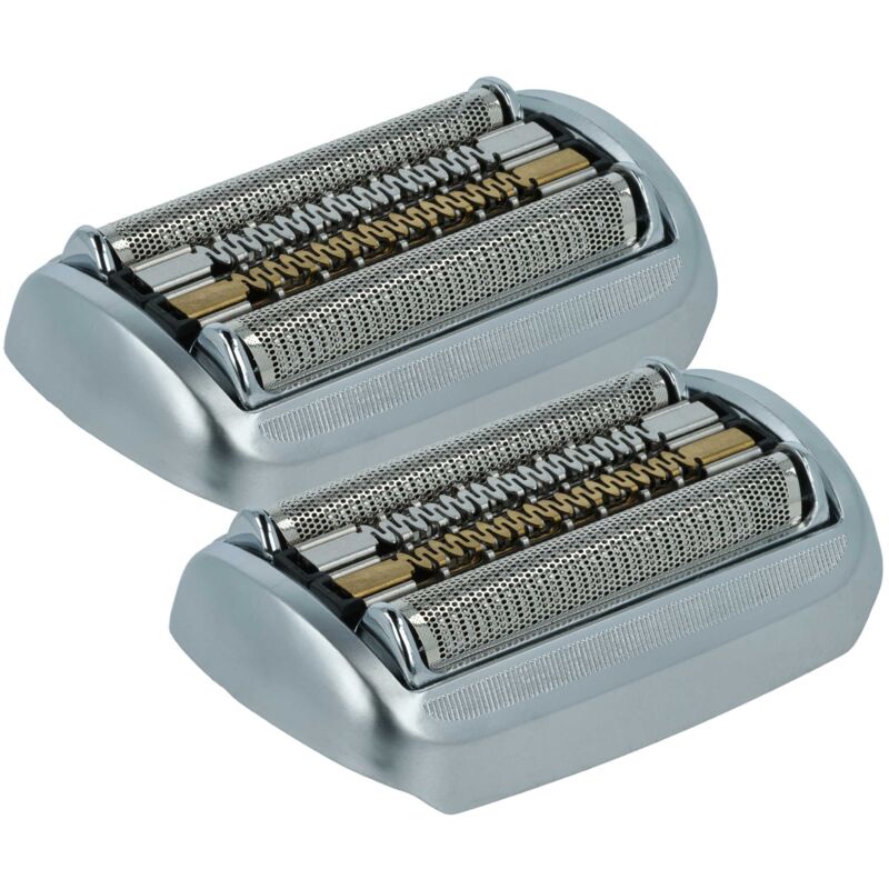vhbw 2x Ersatz-Scherköpfe kompatibel mit Braun Series 9, Pro Elektrorasierer, silber-matt