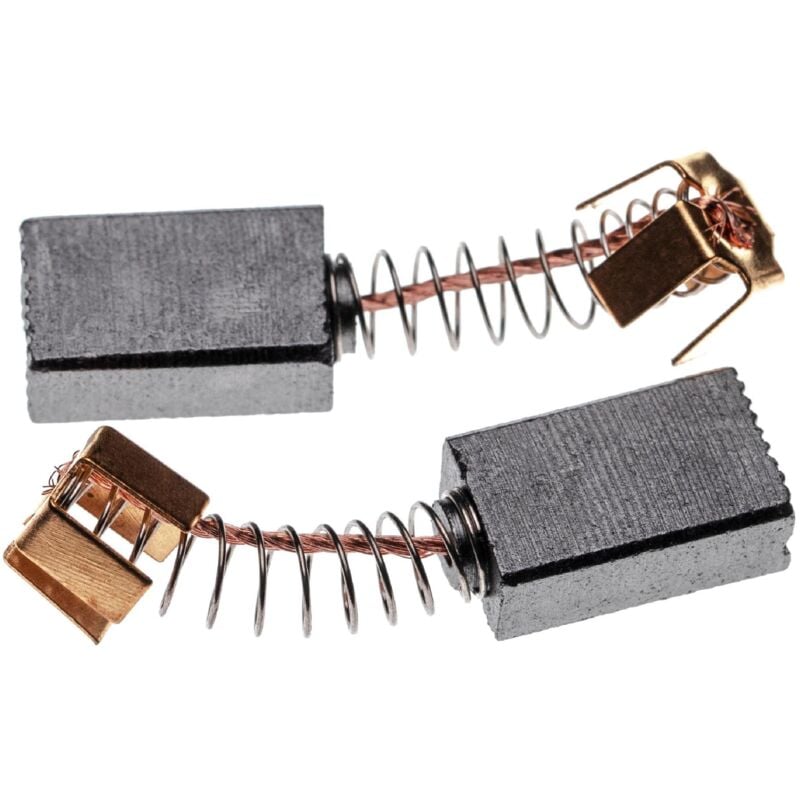 vhbw 2x Kohlebürste 6 x 10 x 16 mm kompatibel mit Makita RP0900, MT361, 8406, 3620, 1911B, JR3010, HP2010N Elektrowerkzeug + Feder