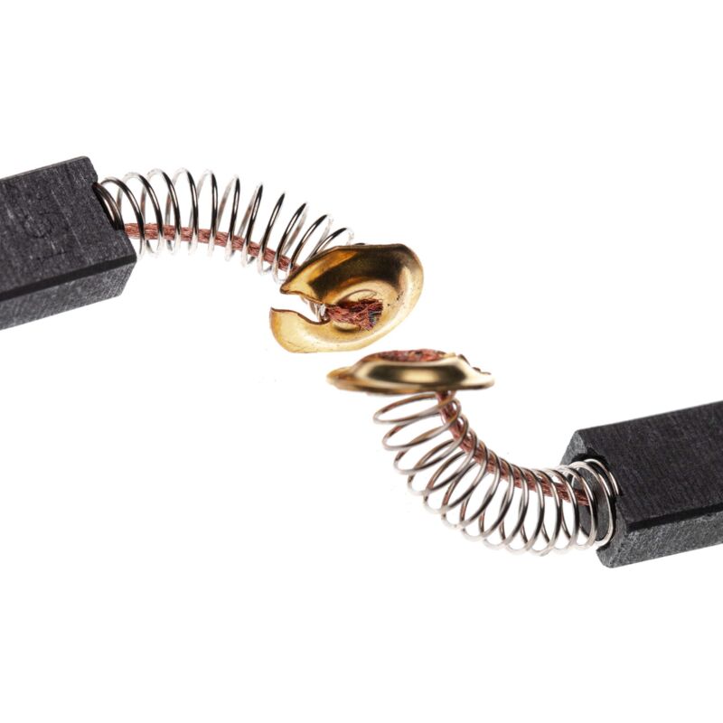 vhbw 2x Kohlebürste 7 x 11 x 18 mm kompatibel mit Makita JR3020, 8406C, PC5000C Elektrowerkzeug + Feder