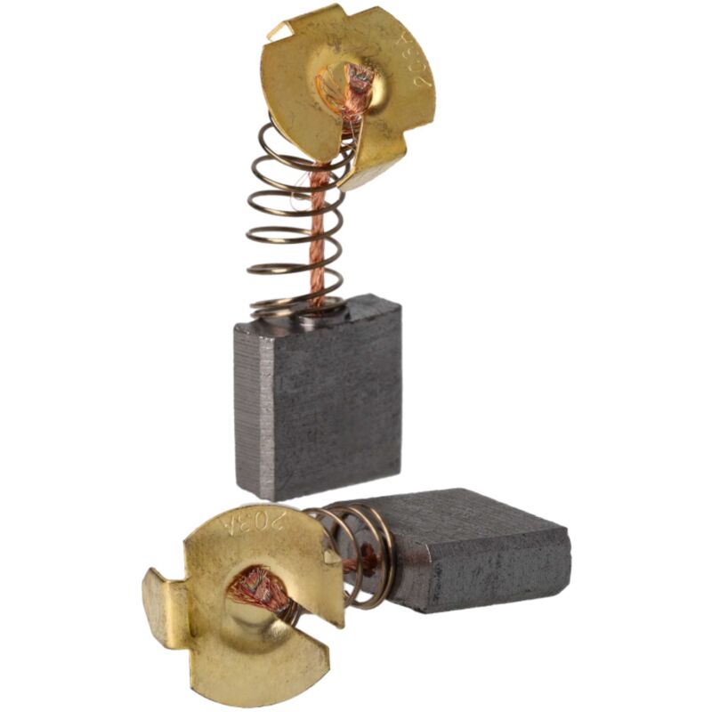 Vhbw - 2x Kohlebürste 7 x 18 x 16 mm kompatibel mit Makita RP2300FC, RP2301FC Elektrowerkzeug + Feder