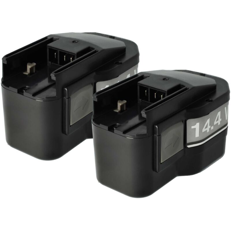 2x Akku kompatibel mit Milwaukee psg 14.4 Power Plus, pn 14.4 Power Plus, PPS14.4 Power Plus Werkzeug (1500 mAh, NiMH, 14,4 v) - Vhbw