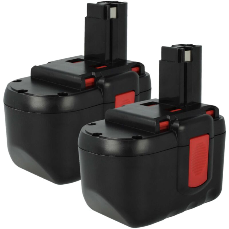 Vhbw - 2x Akku kompatibel mit Bosch psb 24VE-2, saw 24V, gsr 24VE-2, gst 24V Werkzeug (3000 mAh, NiMH, 24 v)