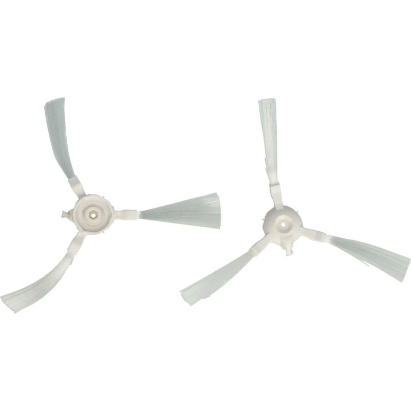 2x Seitenbürste kompatibel mit Tefal Explorer 50 RG7375WH Saugroboter - Reinigungsbürsten Set, weiß - Vhbw