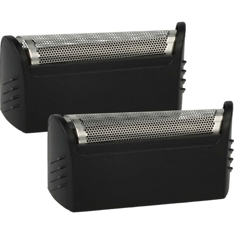 2x Scherfolie kompatibel mit Braun 1509, 1512, 1507s, 1508, 1013, 1013s, 1008, 1012, 2035 Elektrorasierer + Rahmen, schwarz/silber - Vhbw