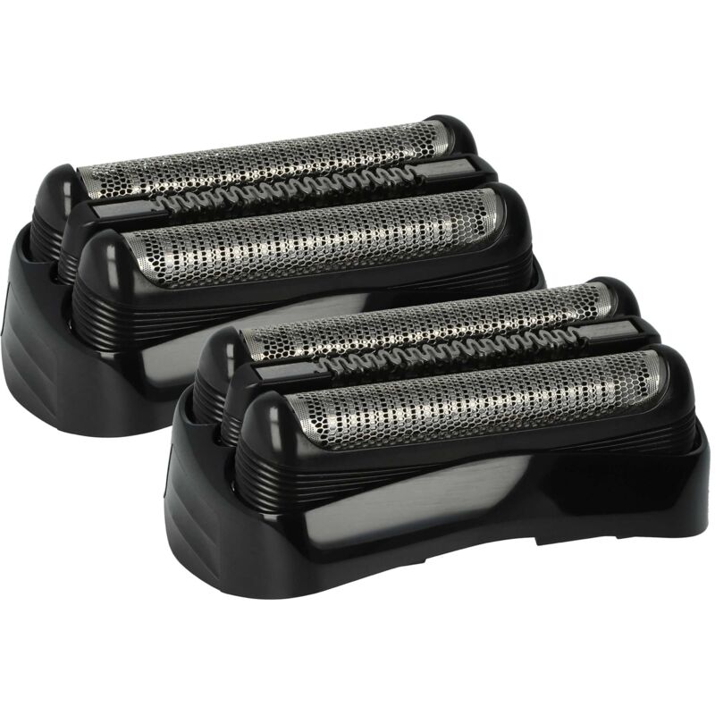 Vhbw - 2x Scherköpfe Ersatz für Braun 21S, 21B für Elektrorasierer, Schwarz