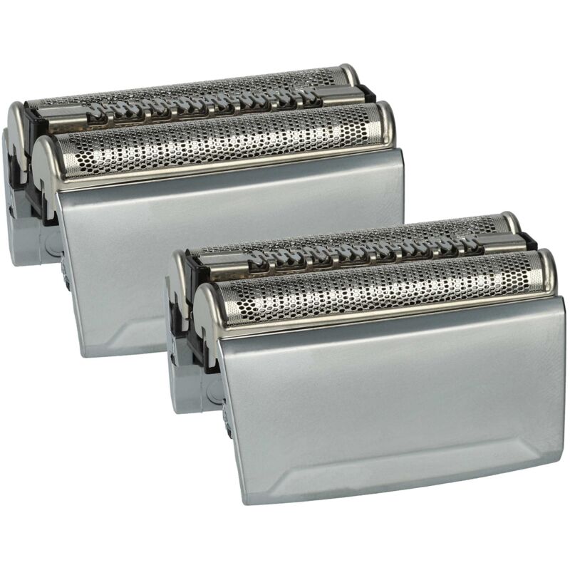 2x Scherköpfe Ersatz für Braun 52S, 52B für Elektrorasierer, Silber - Vhbw