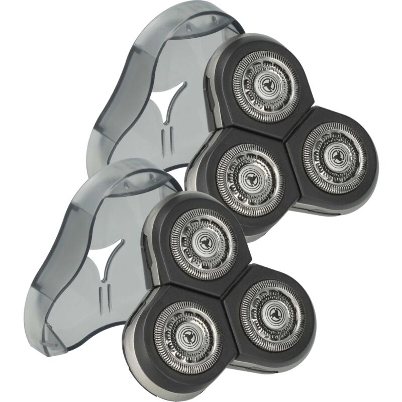 Vhbw - 2x Scherköpfe Ersatz für Philips RQ12/53, RQ12/60, RQ12/42, RQ12/50, RQ12/40, RQ12/41, RQ12/51, RQ12/52 für Elektrorasierer, Schwarz