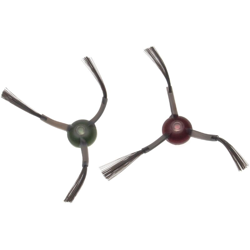 Vhbw - 2x Seitenbürste kompatibel mit Ecovacs Deebot Ozmo 920, 950 Saugroboter - Reinigungsbürsten Set, rot / grün