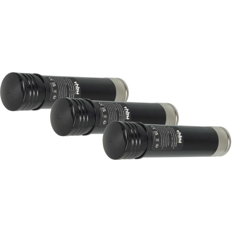 Vhbw - 3x Akku kompatibel mit Black & Decker Versapak VP100, VP110, VP130, VP130K Elektrowerkzeug (2100 mAh, NiMH, 3,6 v)