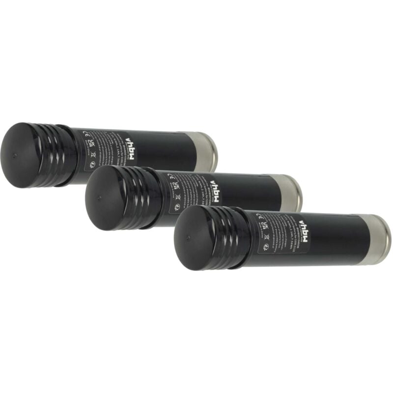 Vhbw - 3x Akku kompatibel mit Black & Decker Versapak VP1800-A T1, VP2000, VP215-A T1, VP230 Elektrowerkzeug (2100 mAh, NiMH, 3,6 v)