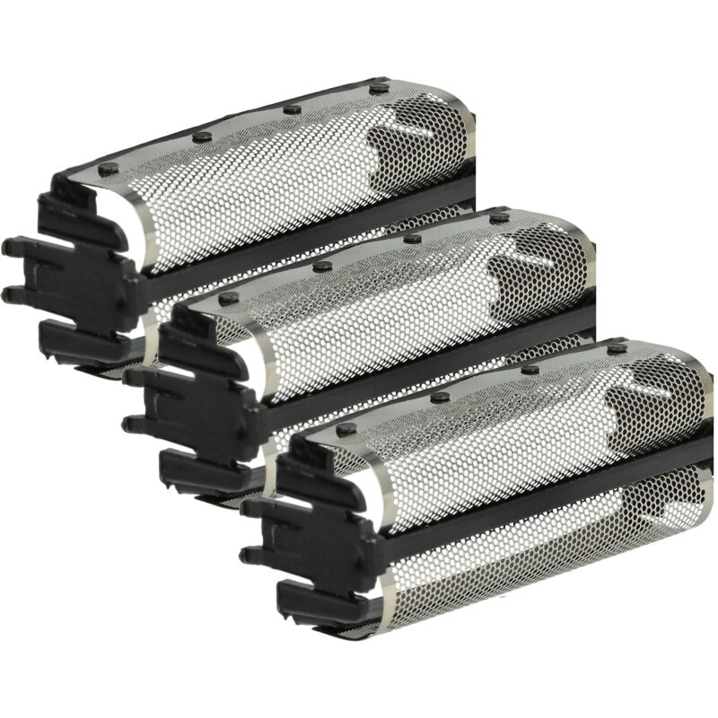 vhbw 3x Doppelscherfolie Ersatz für Remington SP-62, SP-61 für Elektrorasierer + Rahmen, schwarz