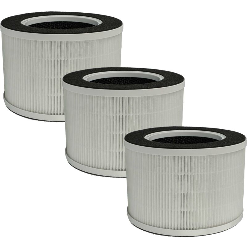3x Luftilter Ersatz für Medion 50065982 für Luftreiniger - Kombifilter Vorfilter + hepa + Aktivkohle - Vhbw