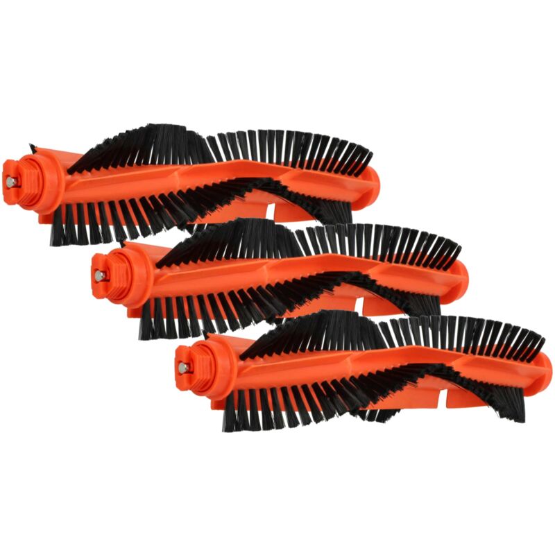 vhbw 3x Rundbürste kompatibel mit Cecotec Conga 3290, 3390, 3490/4090, 3490, 3690 Saugroboter - Hauptbürste, Bürstenrolle