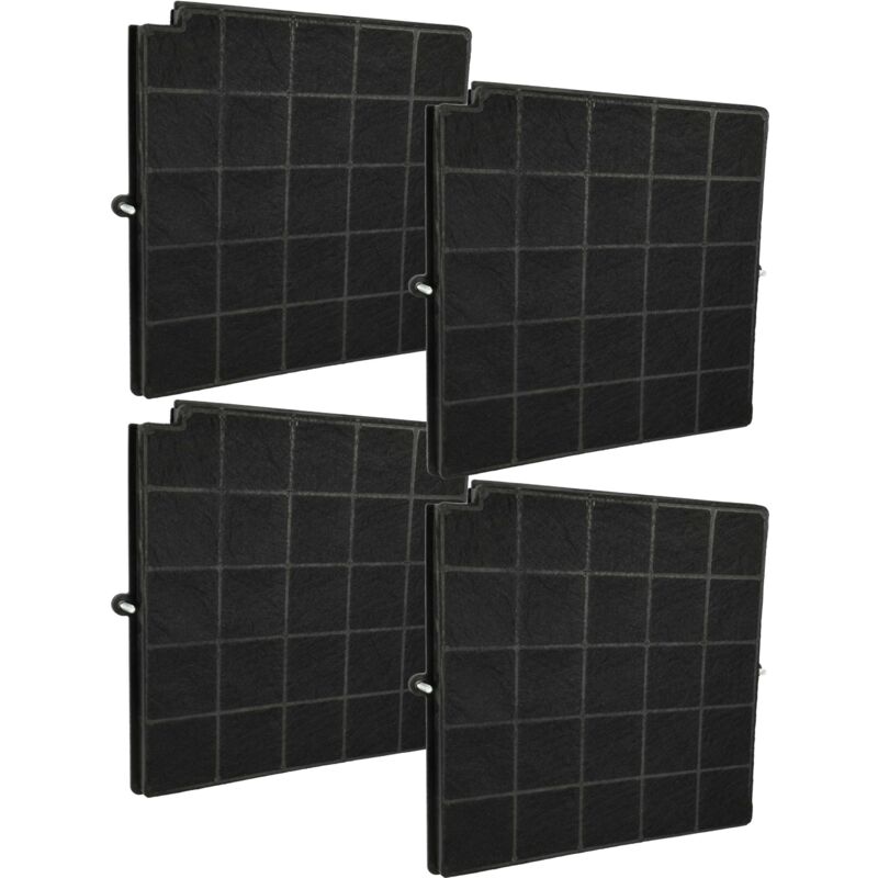 4x Aktivkohlefilter kompatibel mit Airforce EG8849 F5490S4 led, F121 slim, EG8845 F3790S4 led, EG8846 F4090S4 led Dunstabzugshaube - Vhbw