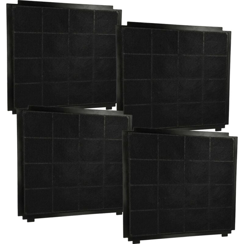 4x Aktivkohlefilter kompatibel mit Airforce sophie young, square young, staffolo 875740 F160 85 tlc, tulipeb, tulipen Dunstabzugshaube - Vhbw