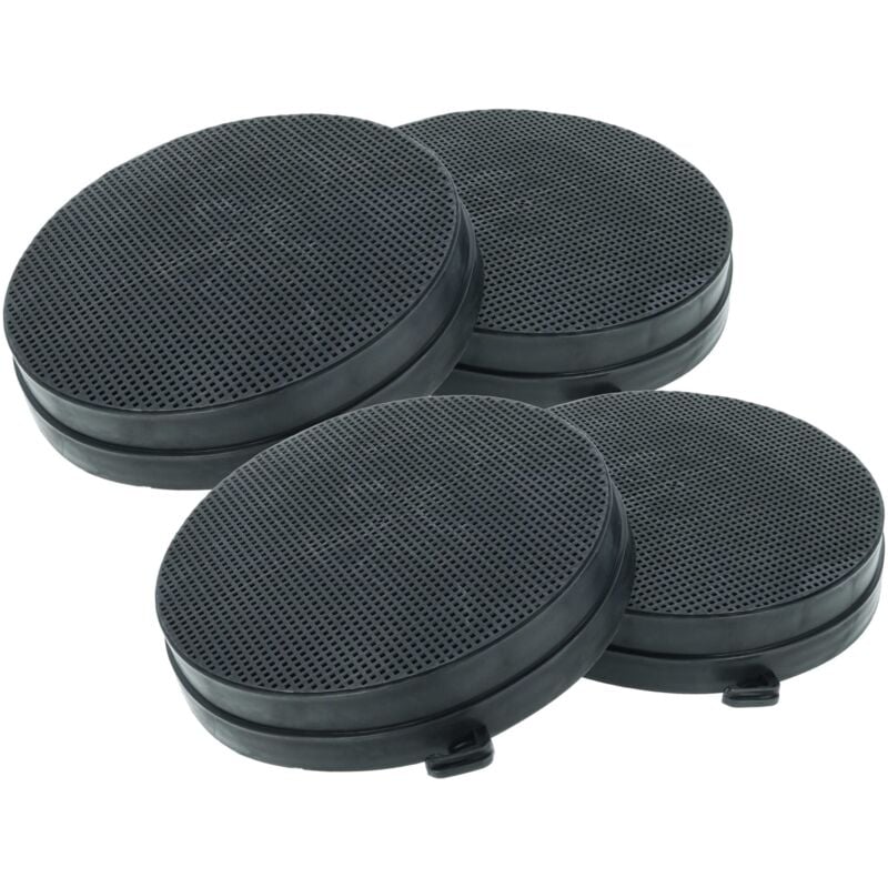 vhbw 4x Aktivkohlefilter kompatibel mit Falmec VERSO, 1210, 1220, 1410-00, 1420 NOIR, 1410, 1420, 1420-00 Dunstabzugshaube - 16,8 cm