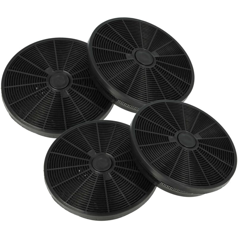 4x Aktivkohlefilter kompatibel mit Hotpoint-Ariston htc 6 t, htc 9 t, hs 7 tix, hs 9 tix Dunstabzugshaube - Vhbw