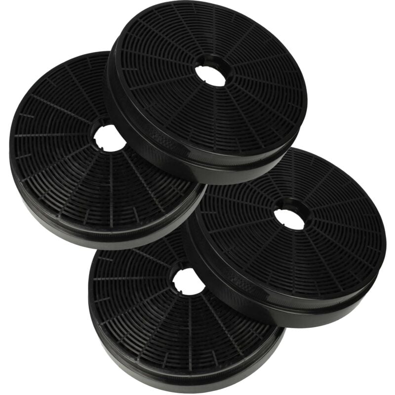 4x Aktivkohlefilter kompatibel mit Klarstein Royal Flush Eco 90, Zarah, Structura, Zola, Zelda Dunstabzugshaube - 17,5 cm - Vhbw