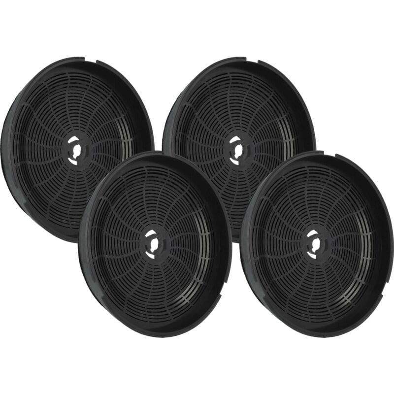4x Aktivkohlefilter kompatibel mit Refsta Andro i, Molan, Mars xi, Mars v, Forano i, Carpe Ventum, Arc iii, Andro iii Dunstabzugshaube - Vhbw