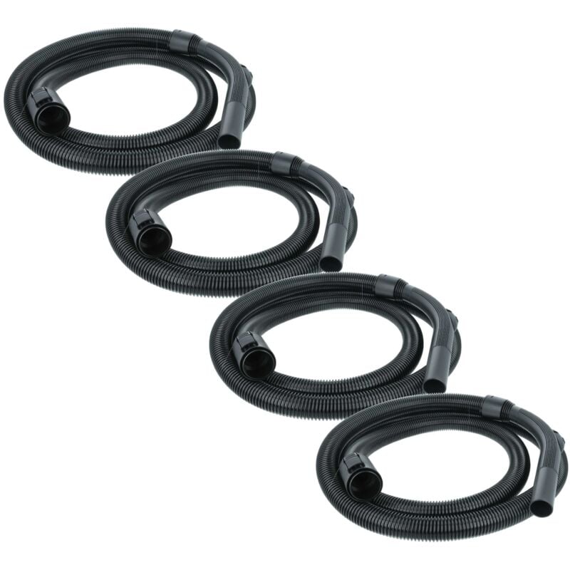 vhbw 4x Ersatz Schlauch kompatibel mit Kärcher Car Vac WD 3, A 2801 plus, Car Vac WD 4 Staubsauger - 3,5 m, Handgriff, 35 mm Rundanschluss