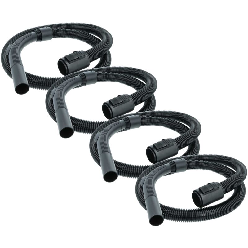 vhbw 4x Ersatz Schlauch kompatibel mit Kärcher Car Vac WD 3, Home Vac WD 2, Car Vac WD 4 Staubsauger - 2 m, Handgriff, 35 mm Rundanschluss