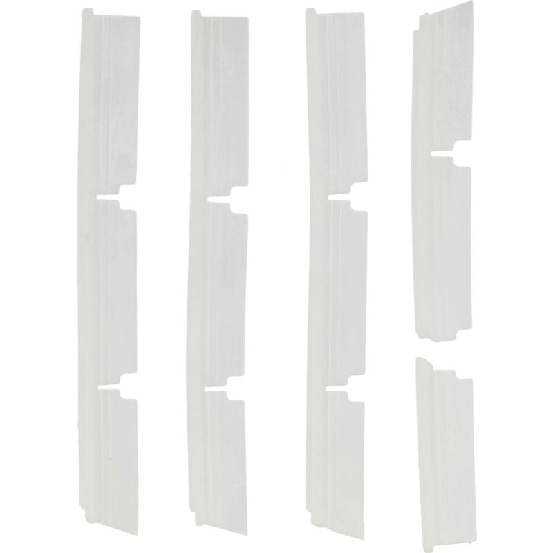 Vhbw - 4x Gummilippen kompatibel mit Neato Botvac D85 Saugroboter - Austausch-Lamellen Set, weiß